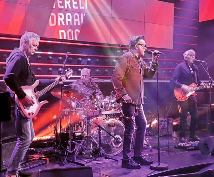 Golden Earring souncheck photo October 28 2019 De Wereld Draait Door tv show.
